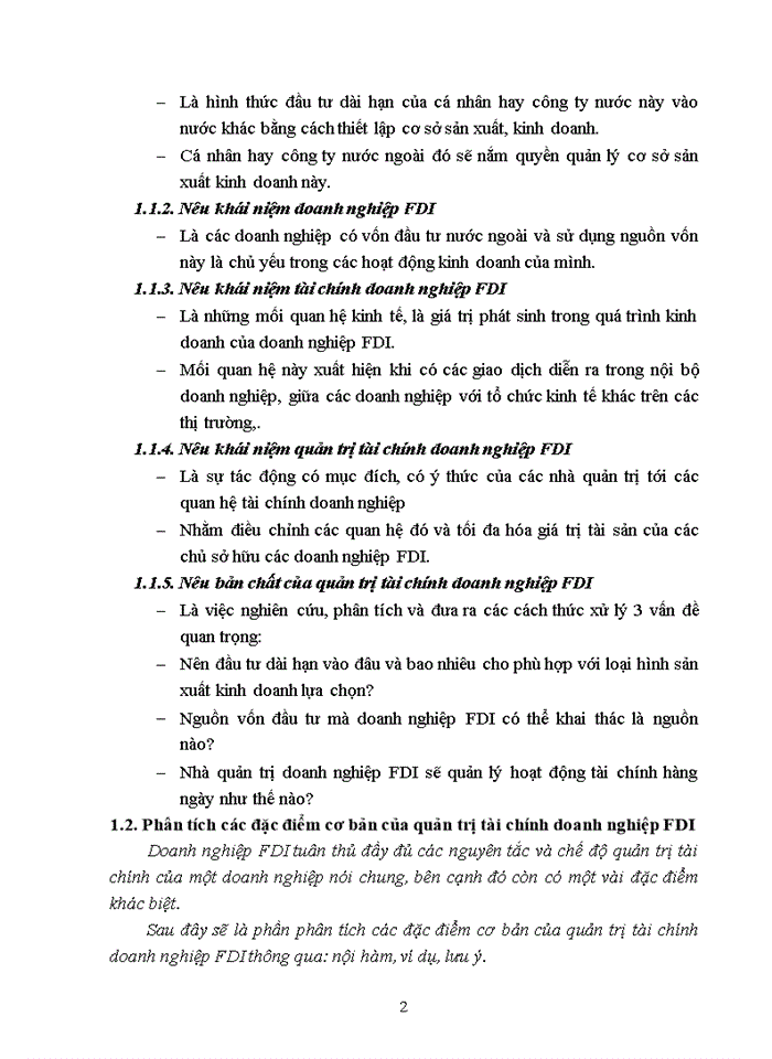 image for page Phân tích các đặc điểm cơ bản của quản trị tài chính doanh nghiệp FDI