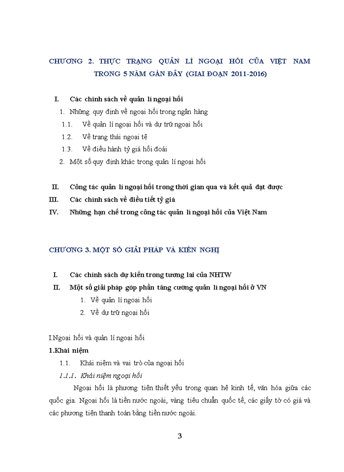 Công tác quản lí ngoại hối và phân tích thực trạng công tác quản lí ngoại hối của Việt Nam trong 5 năm trở lại đây từ 2011-2016