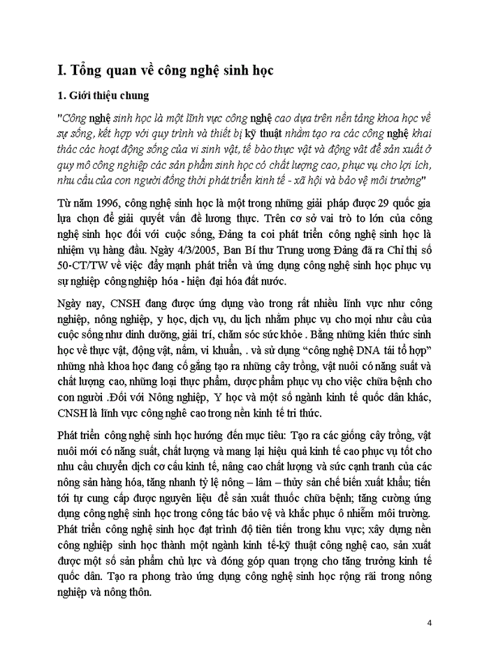 image for page Thực trạng ứng dụng CNSH ở Việt Nam