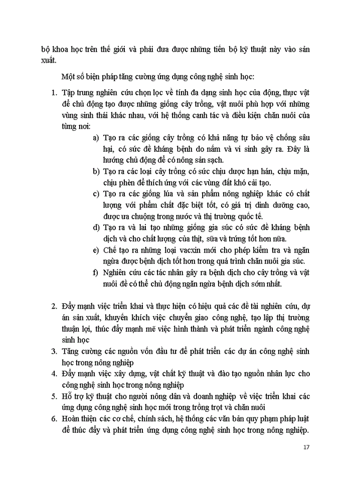 image for page Thực trạng ứng dụng CNSH ở Việt Nam