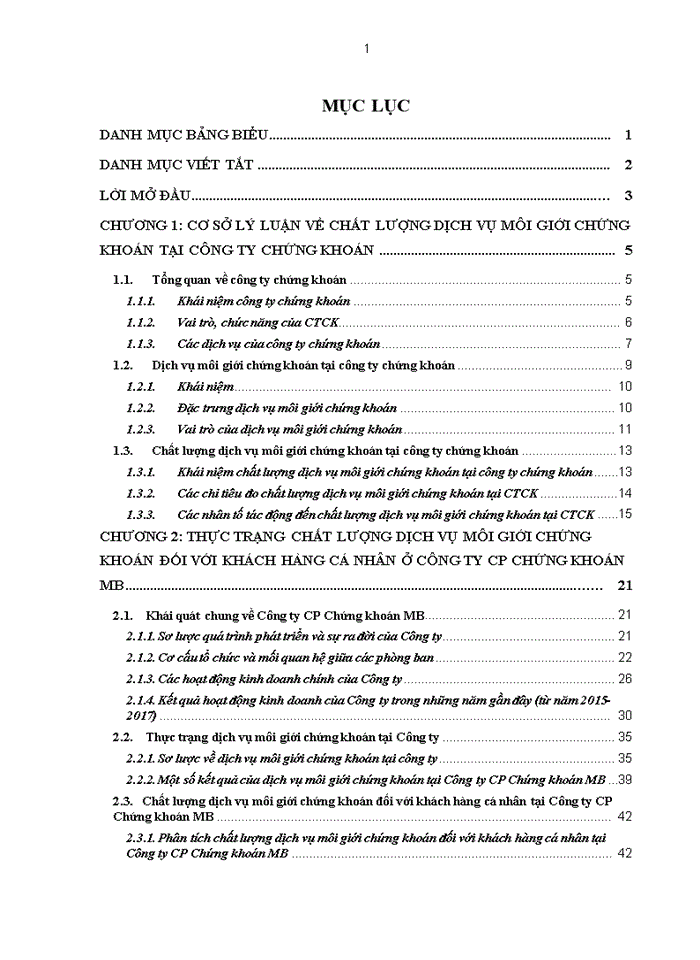 image for page Thực trạng chất lượng dịch vụ môi giới chứng khoán đối với khách hàng cá nhân ở Công ty CP Chứng khoán MB