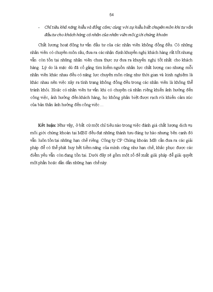 image for page Thực trạng chất lượng dịch vụ môi giới chứng khoán đối với khách hàng cá nhân ở Công ty CP Chứng khoán MB