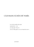 Mác CÁCH MẠNG XÃ HỘI CHỦ NGHĨA