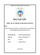 Phân tích và đánh giá hoạt động tạo ra và phát triển giá trị cho các khách hàng của một doanh nghiệp hoạt động trên thị trường Việt Nam