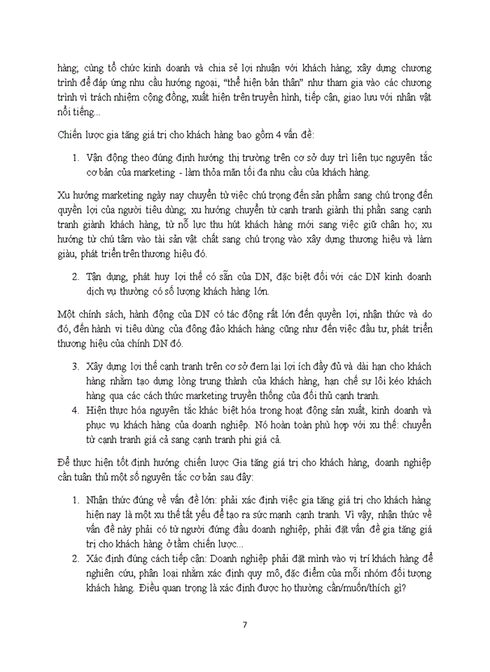 image for page Phân tích và đánh giá hoạt động tạo ra và phát triển giá trị cho các khách hàng của một doanh nghiệp hoạt động trên thị trường Việt Nam