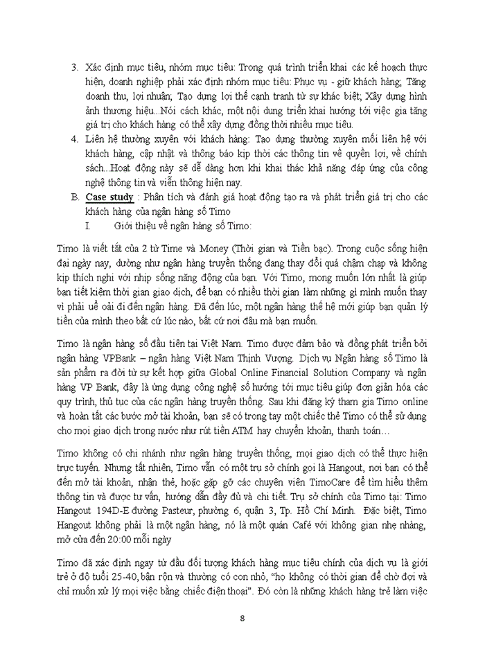 image for page Phân tích và đánh giá hoạt động tạo ra và phát triển giá trị cho các khách hàng của một doanh nghiệp hoạt động trên thị trường Việt Nam