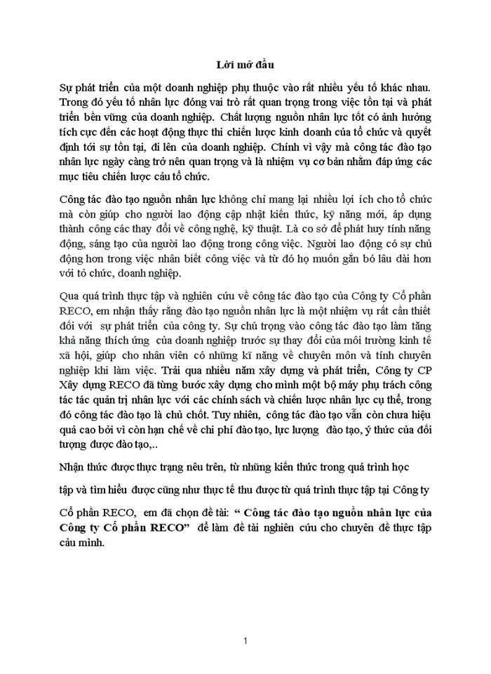 image for page Báo cáo tại CÔNG TY CỔ PHẦN XÂY DỰNG RECO