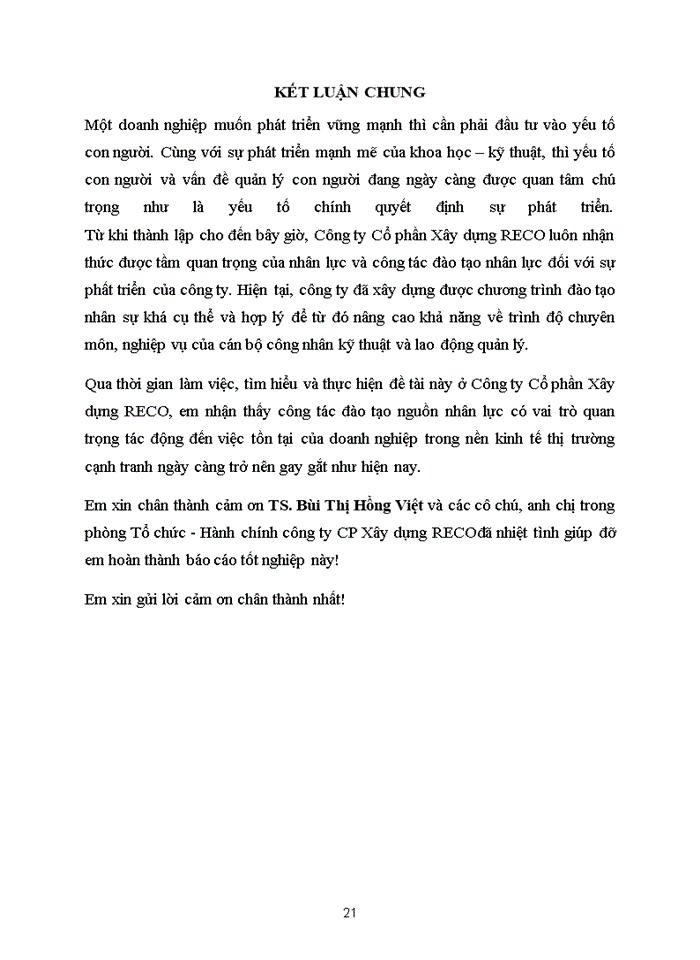 image for page Báo cáo tại CÔNG TY CỔ PHẦN XÂY DỰNG RECO