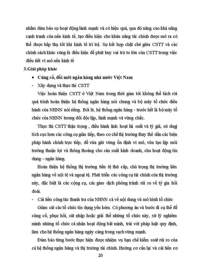 image for page Thực trạng Ngân hàng Nhà Nước với việc thực thi CSTT để điều tiết nền kinh tế vĩ mô ở Việt Nam