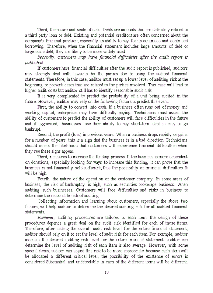 image for page Tiếng anh CURRENT SITUATION OF AUDIT RISK ASSESSMENT IN FINANCIAL STATEMENT AUDIT IN VIETNAM