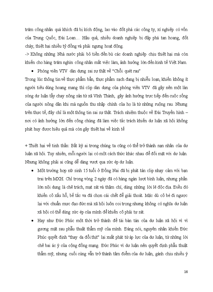 image for page Phân tích khái niệm làm rõ các đặc điểm cơ bản chức năng của dư luận xã hội đồng thời đưa ra ví dụ cụ thể về hậu quả của dư luận xã hội cũng như đề ra các giải pháp