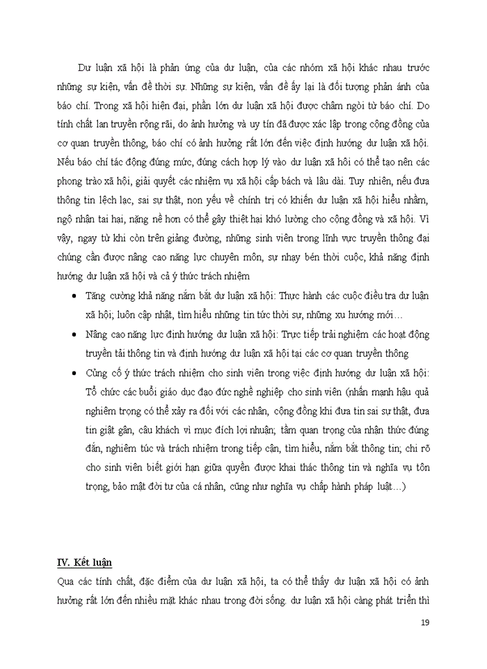 image for page Phân tích khái niệm làm rõ các đặc điểm cơ bản chức năng của dư luận xã hội đồng thời đưa ra ví dụ cụ thể về hậu quả của dư luận xã hội cũng như đề ra các giải pháp