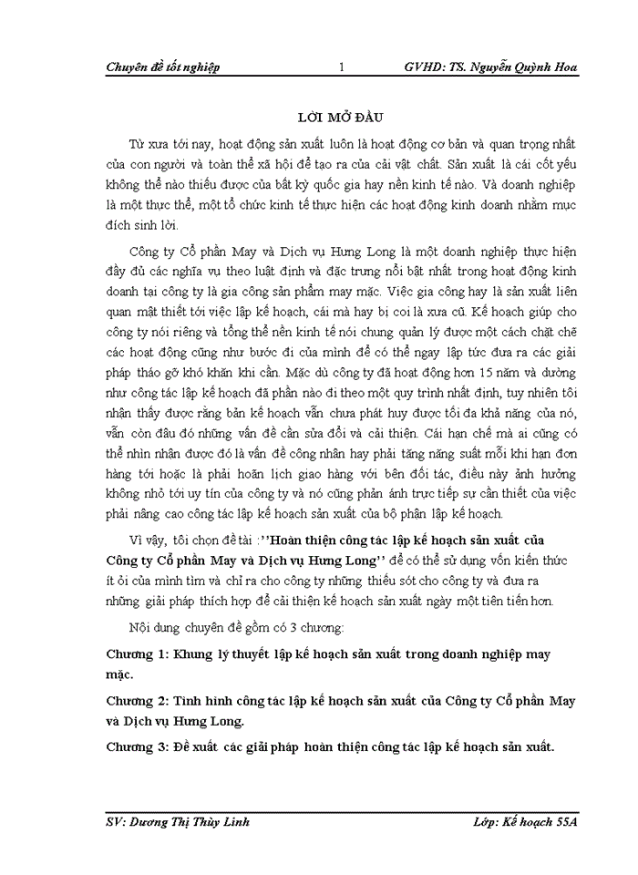 image for page Báo cáo Công ty Cổ phần May và Dịch vụ Hưng Long