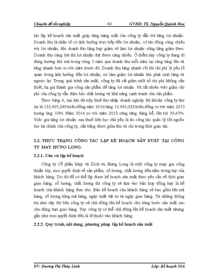 image for page Báo cáo Công ty Cổ phần May và Dịch vụ Hưng Long