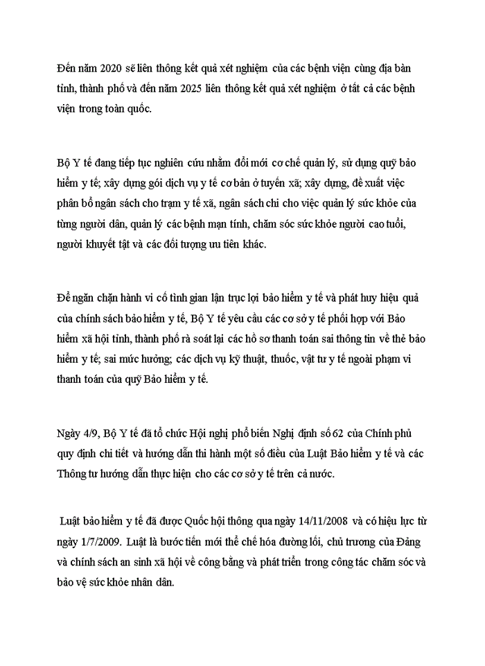 image for page CƠ CẤU TỔ CHỨC CHÍNH SÁCH CỦA BẢO HIỂM Y TẾ VIỆT NAM