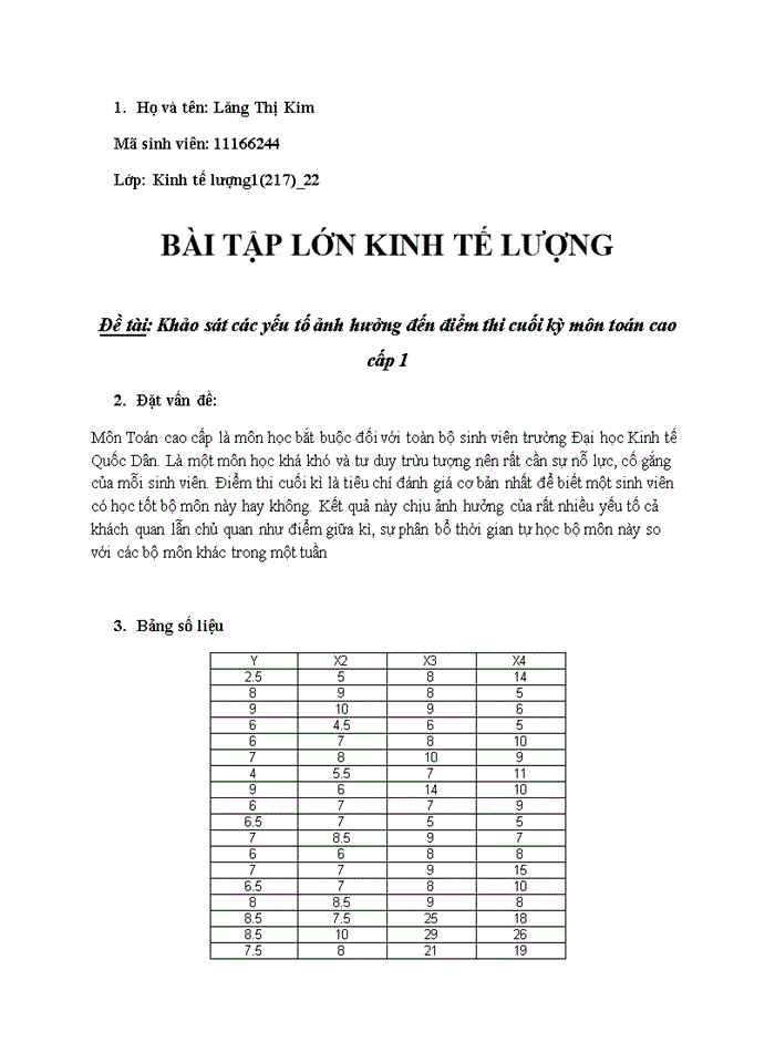 image for page Khảo sát các yếu tố ảnh hưởng đến điểm thi cuối kỳ môn toán cao