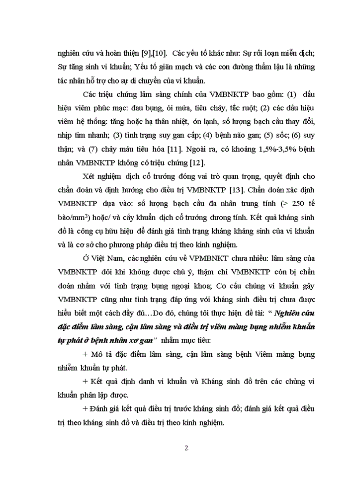 image for page VIÊM MÀNG BỤNG NHIỄM KHUẨN TỰ PHÁT Ở BỆNH NHÂN XƠ GAN