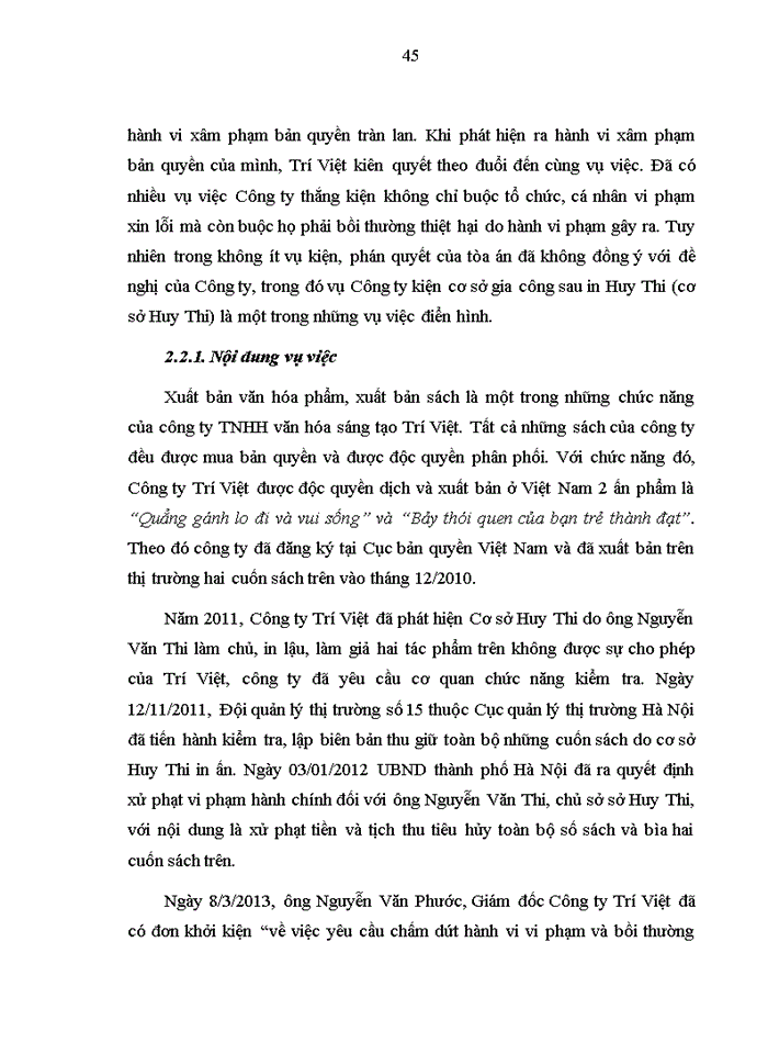 image for page BẢO VỆ QUYỀN TÁC GIẢ NHÌN TỪ THỰC TIỄN TẠI CÔNG TY TNHH VĂN HÓA SÁNG TẠO TRÍ VIỆT