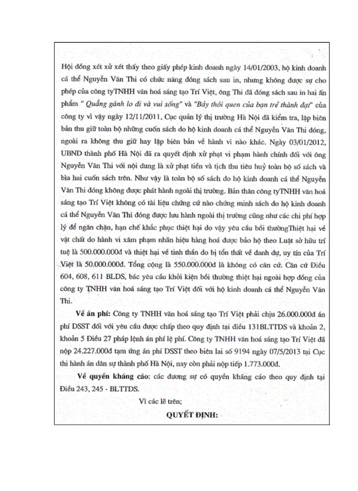 image for page BẢO VỆ QUYỀN TÁC GIẢ NHÌN TỪ THỰC TIỄN TẠI CÔNG TY TNHH VĂN HÓA SÁNG TẠO TRÍ VIỆT