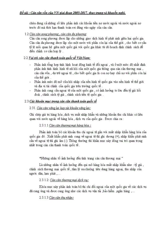 image for page Trình bày tổng thể nêu ra những nguyên nhân cũng như đưa ra một vài giải pháp kiến nghị phát triển cán cân thanh toán của Việt nam theo hướng cân bằng có lợi