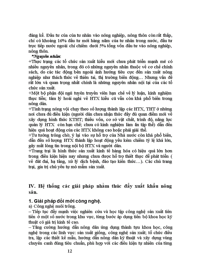 image for page PHÂN TÍCH NHỮNG HẠN CHẾ TRONG PHÁT TRIỂN NÔNG NGHIỆP Ở VIỆT NAM NGUYÊN NHÂN CỦA NHỮNG HẠN CHẾ VÀ ĐƯA RA HỆ THỐNG CÁC GIẢI PHÁP NHẰM THÚC ĐẨY XUẤT KHẨU NÔNG SẢN