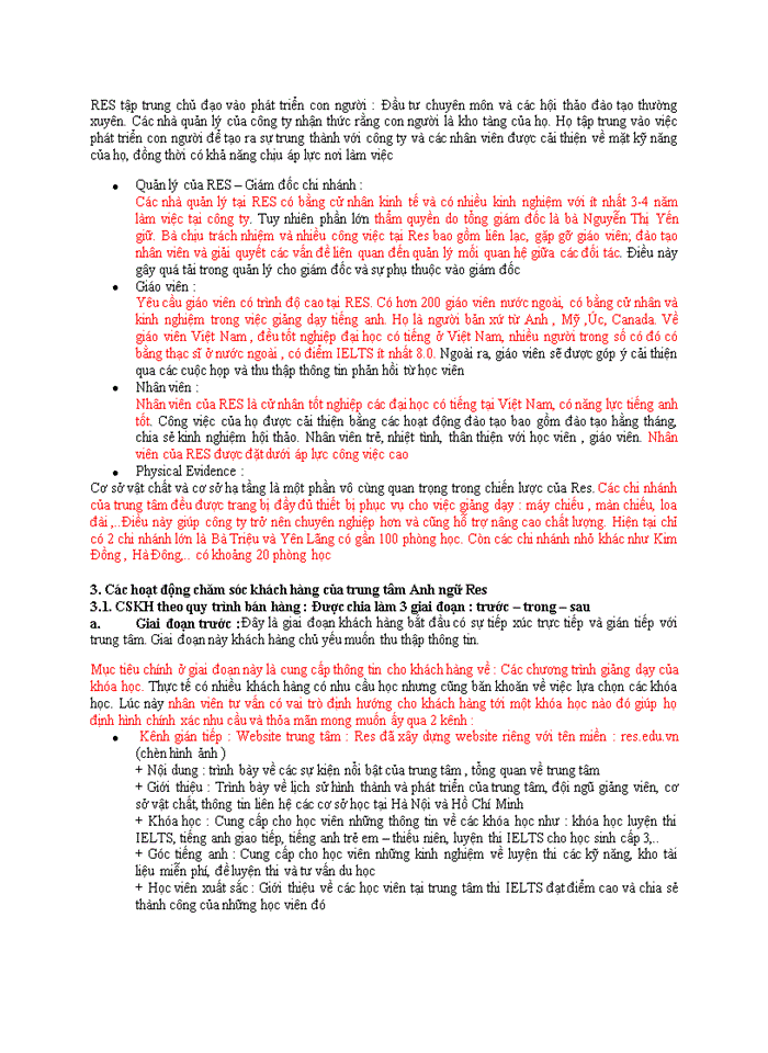 image for page Phân tích nhóm khách hàng hiện tại của trung tâm Anh Ngữ RES