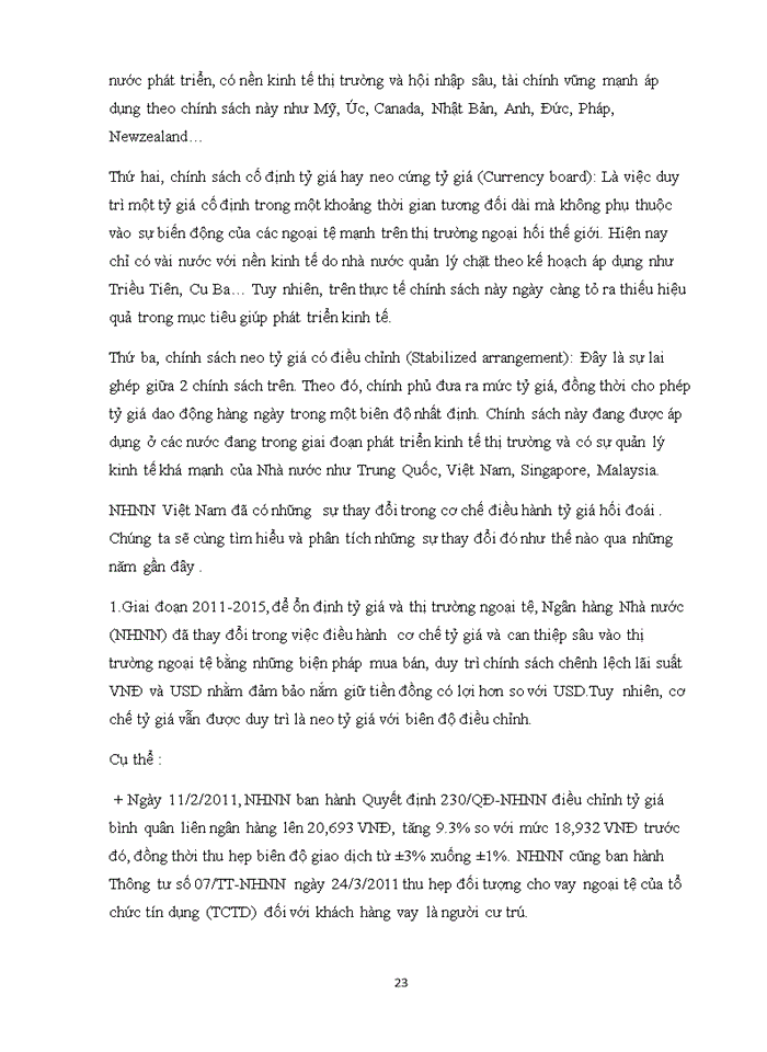 image for page Trình bày hiểu biết về mô hình Mundell-Fleming và cân bằng bên trong và bên ngoài Cập nhật và phân tích những cơ chế điều hành tỷ giá hối đoái của NHNN Việt Nam trong 5 năm trở lại đây