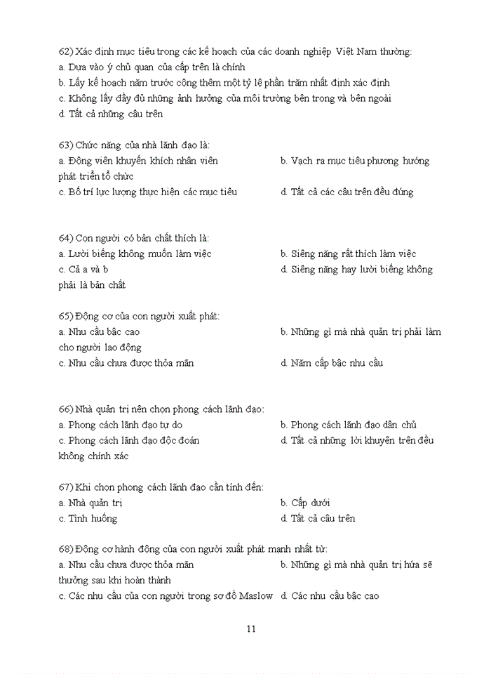 image for page TỔNG HỢP TRẮC NGHIỆM QUẢN LÝ HỌC