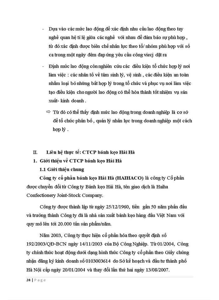 image for page Tìm hiểu thực trạng về công tác định mức lao động tại một doanh nghiệp nào đó Đánh giá nhận xét và đưa ra hướng hoàn thiện