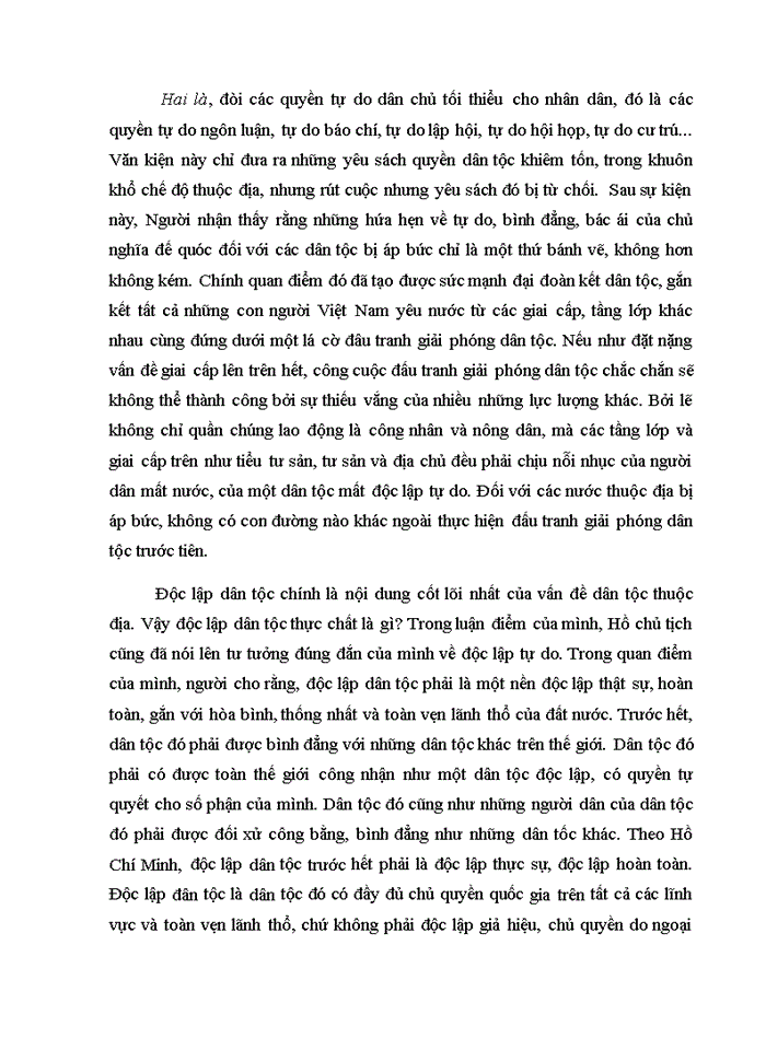 image for page Phân tích luận điểm của Hồ Chí Minh Tất cả các dân tộc trên thế giới đều sinh ra bình đẳng dân tộc nào cũng có quyền sống quyền sung sướng và quyền tự do Liên hệ thực tiễn Việt Nam hiện nay