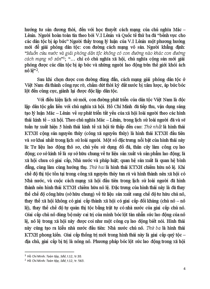 image for page Phân tích quan điểm của Hồ Chí Minh về tính tất yếu đi lên CNXH ở Việt Nam sau khi giành được độc lập dân tộc