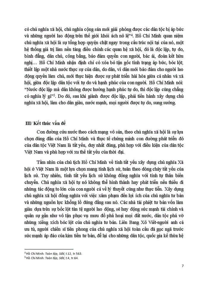 image for page Phân tích quan điểm của Hồ Chí Minh về tính tất yếu đi lên CNXH ở Việt Nam sau khi giành được độc lập dân tộc