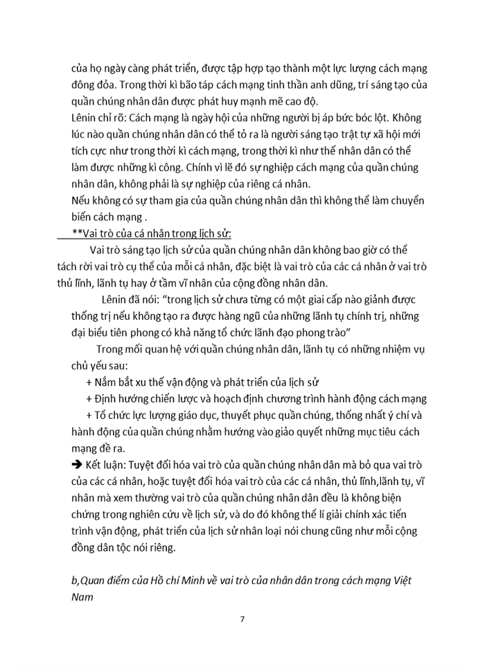 image for page Quan điểm của chủ nghĩa Mác-Lênin về vai trò của cá nhân và quần chúng trong lịch sử