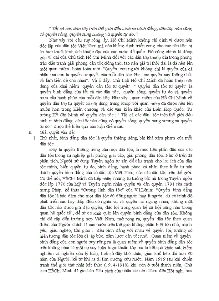 image for page Phân tích luận điểm của Hồ Chí Minh Tất cả các dân tộc trên thế giới đều sinh ra bình đẳng dân tộc nào cũng có quyền sống quyền sung sướng và quyền tự do Liên hệ thực tiễn Việt Nam hiện nay