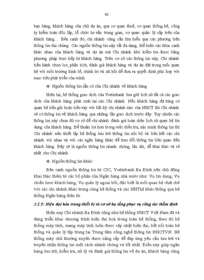 image for page Nâng cao chất lượng thẩm định dự án Đầu tư trong hoạt động cho vay tại Ngân hàng TMCP Công thương Việt Nam Chi nhánh Ba Đình