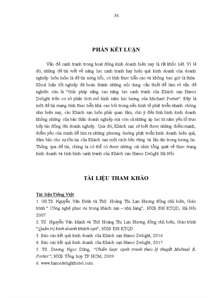 image for page Giải pháp nâng cao năng lực cạnh tranh cho Khách sạn Hanoi Delight Hà Nội trên cơ sở áp dụng phân tích mô hình năm lực lượng cạnh tranh của Michael Porter