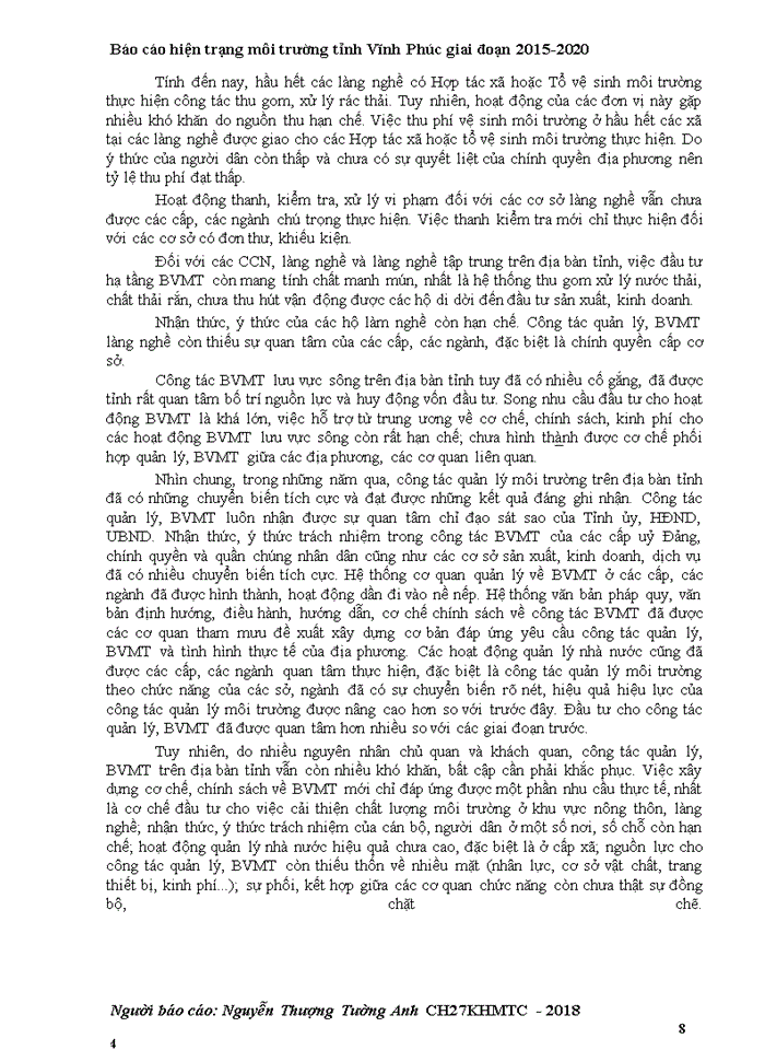 image for page Báo cáo hiện trạng môi trường tỉnh Vĩnh Phúc giai đoạn 2015-2020