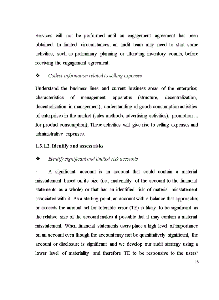 image for page Tiếng anh Audit of selling expenses in auditing financial statements conducted by EY Vietnam Co Ltd