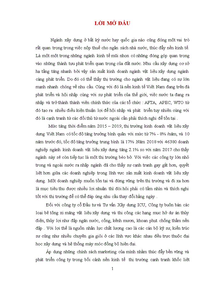 image for page HOÀN THIỆN CÔNG TÁC MARKETING- MIX TẠI CÔNG TY CỔ PHẦN ĐẦU TƯ VÀ TƯ VẤN XÂY DỰNG ICU