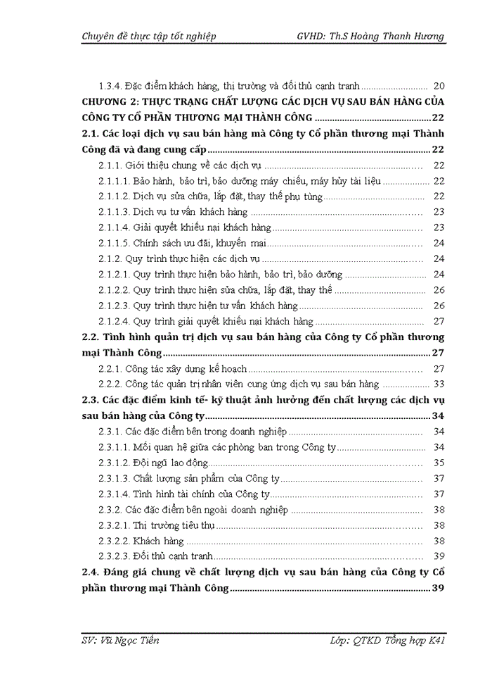 image for page Giải pháp nhằm nâng cao chất lượng dịch vụ sau bán hàng của Công ty Cổ phần thương mại Thành Công