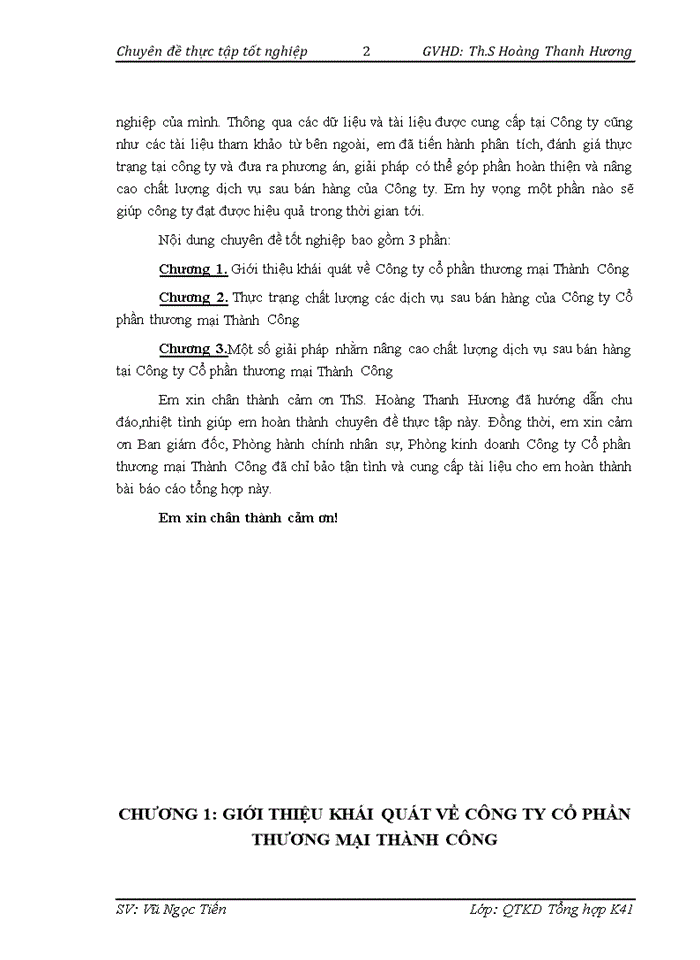 image for page Giải pháp nhằm nâng cao chất lượng dịch vụ sau bán hàng của Công ty Cổ phần thương mại Thành Công