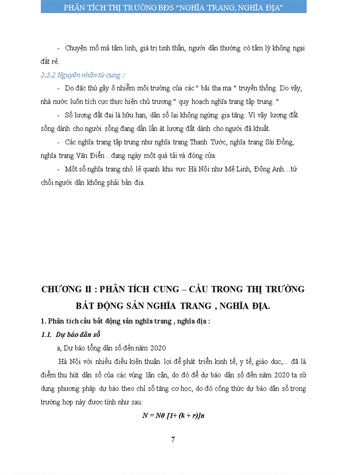 image for page Phân tích cung - cầu đất làm nghĩa trang nghĩa địa khu vực phía Bắc