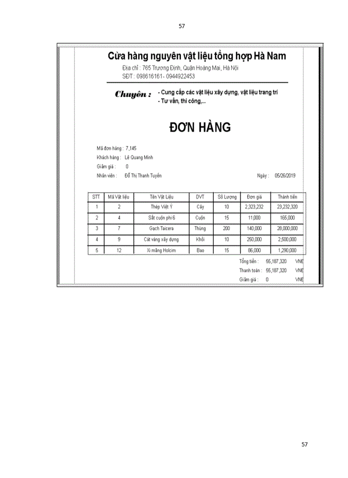 image for page Phân tích thiết kế phần mềm quản lý vật liệu xây dựng cho cửa hàng vật liệu HÀ NAM