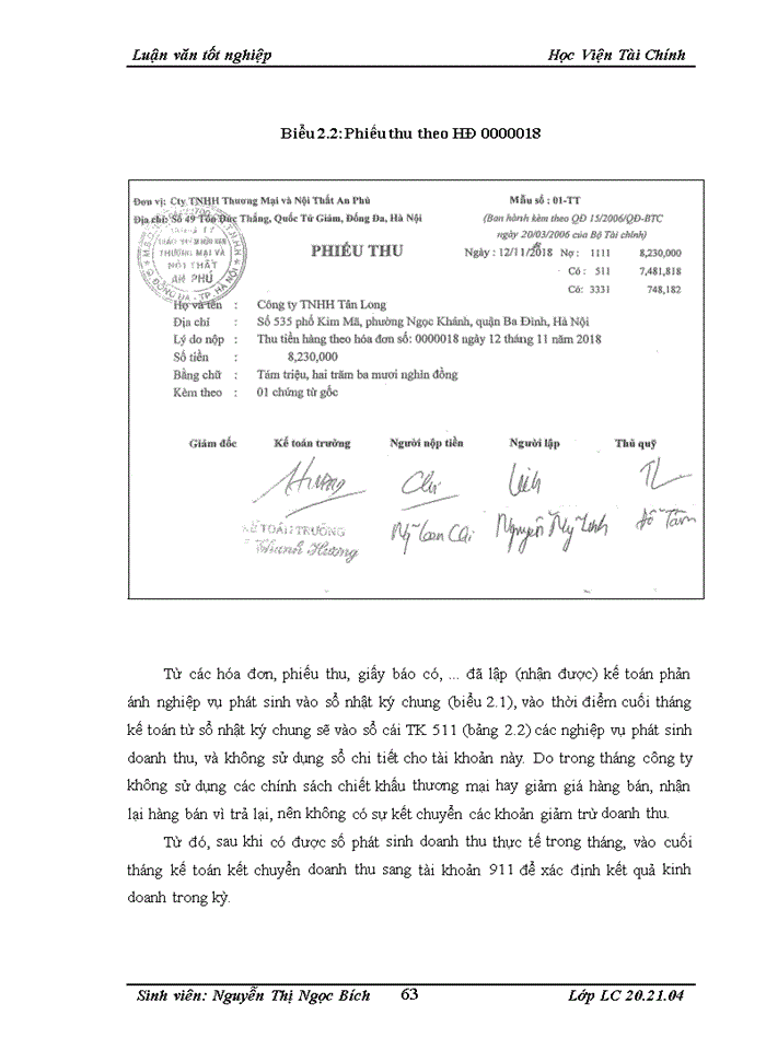 image for page Hoàn thiện công tác kế toán bán hàng và xác định kết quả kinh doanh tại Công ty TNHH Thương mại và nội thất An Phú