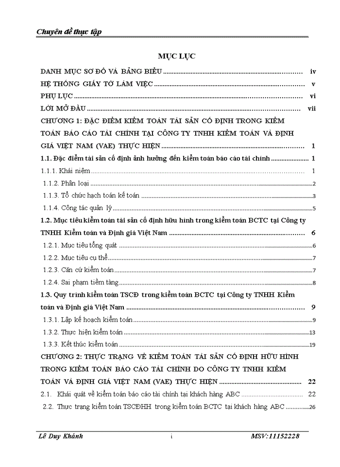image for page KIỂM TOÁN TÀI SẢN CỐ ĐỊNH HỮU HÌNH TRONG KIỂM TOÁN BÁO CÁO TÀI CHÍNH DO CÔNG TY TNHH KIỂM TOÁN VÀ ĐỊNH GIÁ VIỆT NAM VAE THỰC HIỆN