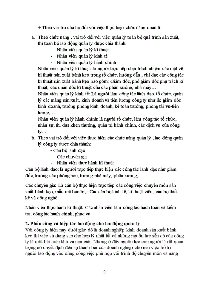 image for page Thực trạng công tác tổ chức lao động cho lao động quản lý của Công ty Bánh kẹo Hải Hà