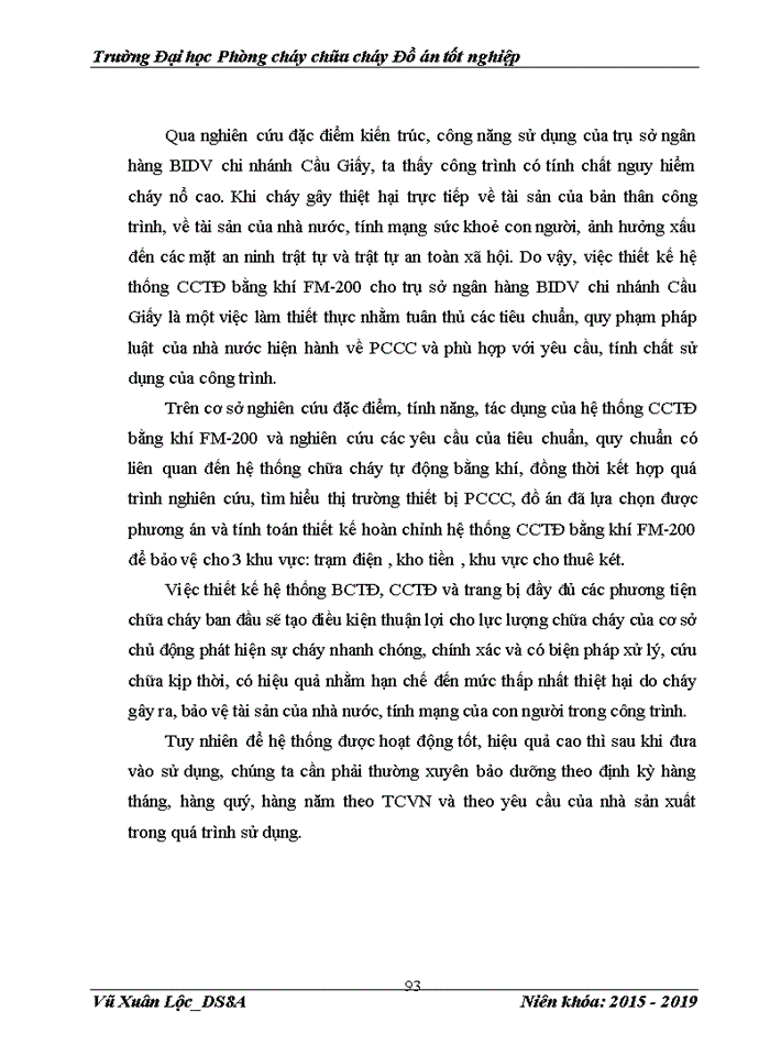 image for page Nghiên cứu thiết kế hệ thống chữa cháy tự động bằng khí FM-200 cho trụ sở ngân hàng BIDV chi nhánh Cầu Giấy