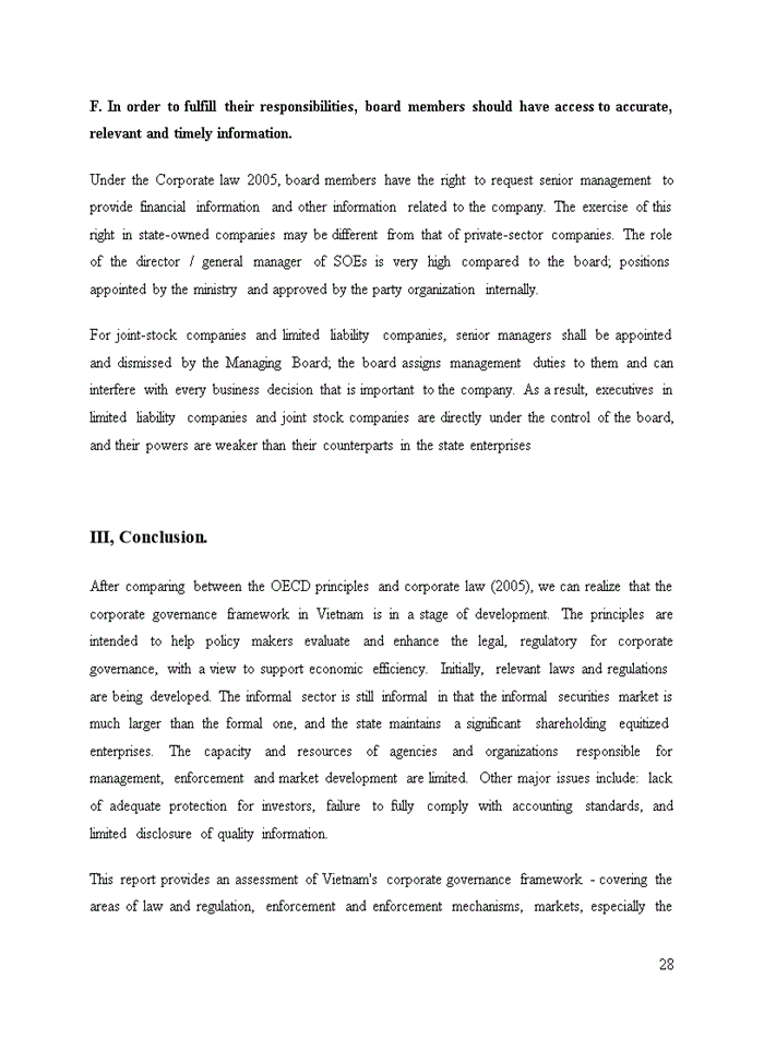 image for page Tiếng anh Assignment about the comparison between G20 OECD Principles of corporate governance and corporate law 2005