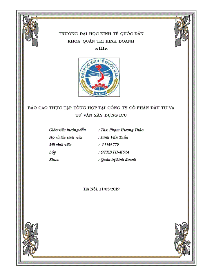 image for page BÁO CÁO TẠI CÔNG TY CỔ PHẦN ĐẦU TƯ VÀ TƯ VẤN XÂY DỰNG ICU