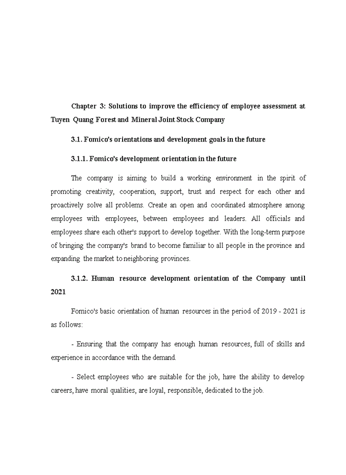 image for page TIẾNG ANH ASSESSING EMPLOYEE AT TUYEN QUANG FOREST AND MINERAL JOINT STOCK COMPANY